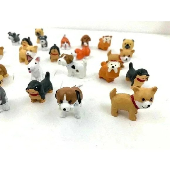 34 pc Tiny Dogs Miniature Figurines Crafts Various Breeds NEW Puppy Pet - Picture 6 of 12